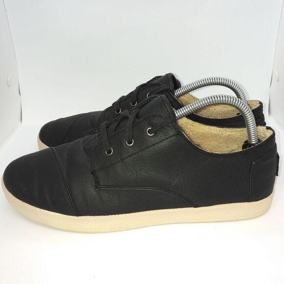 Toms Del Rey Fur Lined Casual Sneakers Women's Size 10 Black‎ - Picture 1 of 9